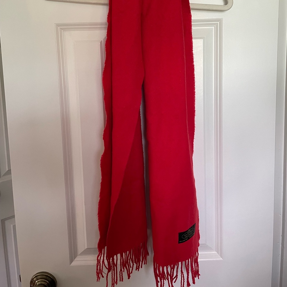 Red 100% Cashmere Scarf Made in Germany